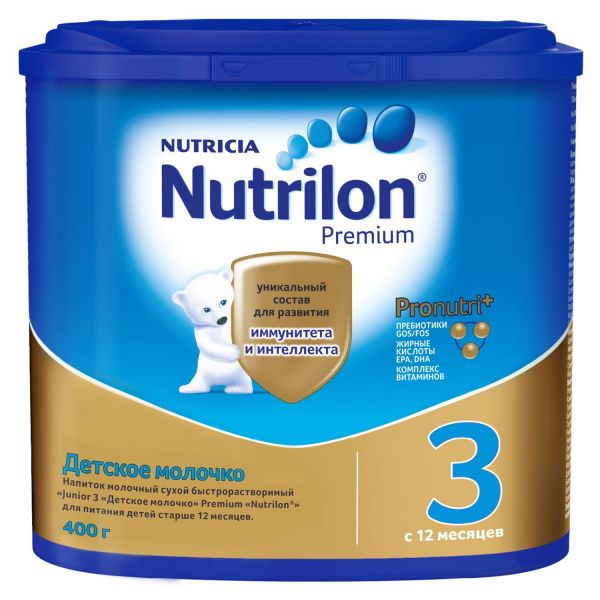 Молочная смесь Nutrilon Premium 3 с 12 месяцев, 400 г