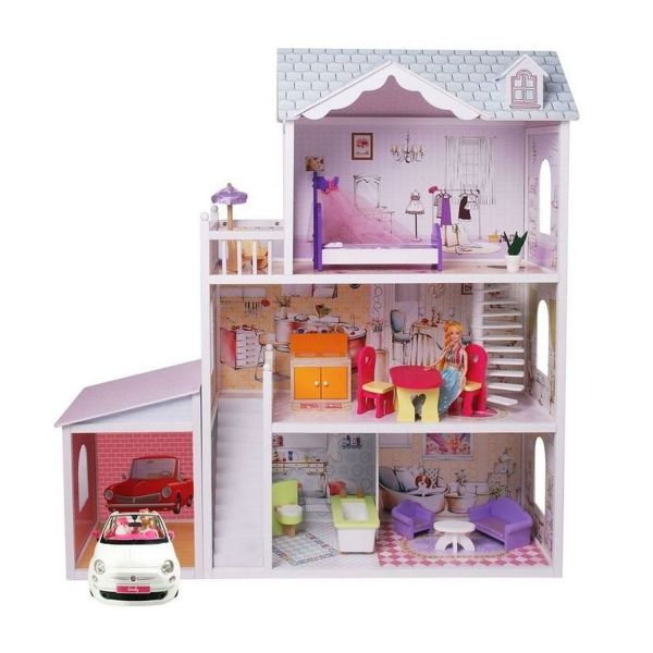 Дом для кукол Edufun с комплектом мебелью