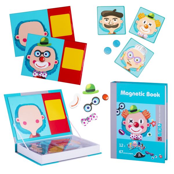 Развивающая игра Magnetic Book Гримёрка веселья, многоцветный