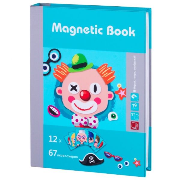 Развивающая игра Magnetic Book Гримёрка веселья, многоцветный