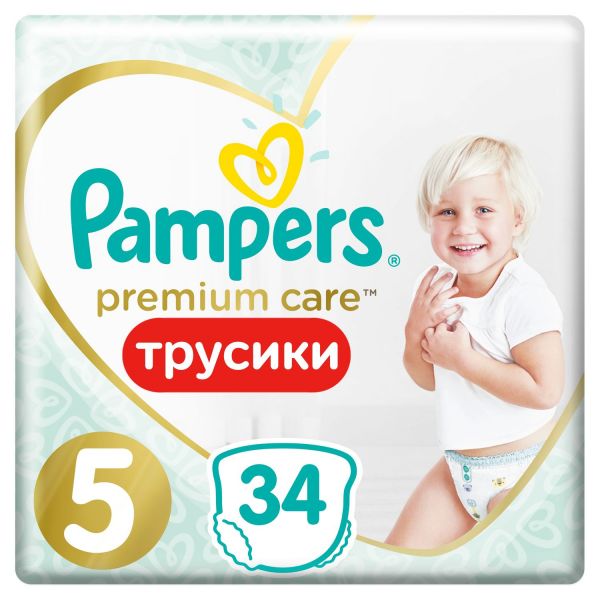 Трусики-подгузники Pampers Premium Care Pants, р. 5, 12-17 кг, 34 шт
